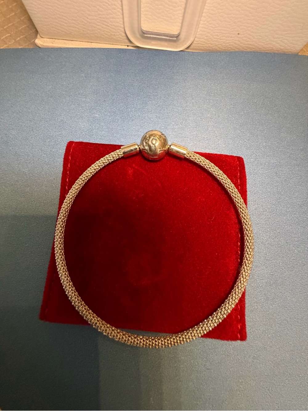 PANDORA silver Mesh Bracelet with Signature Clasp